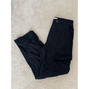 Universal Thread Womens Black Cargo Utility Pants Straight Leg Size 6 High Rise